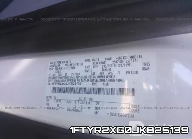 1FTYR2XG0JKB25139 фото 10