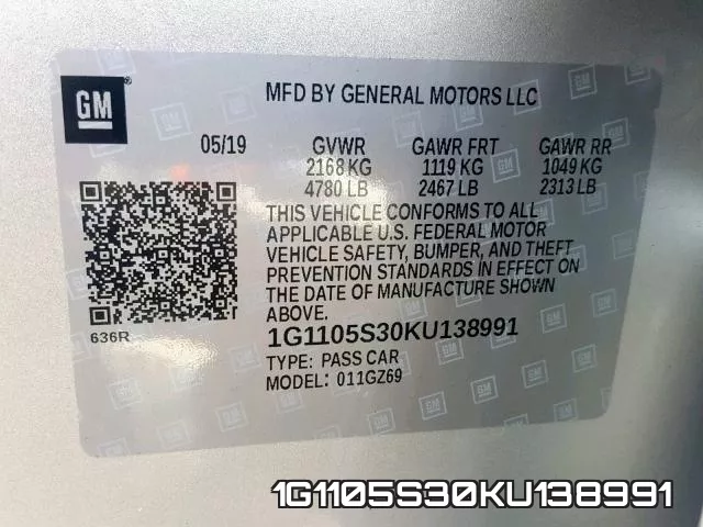 1G1105S30KU138991 фото 2