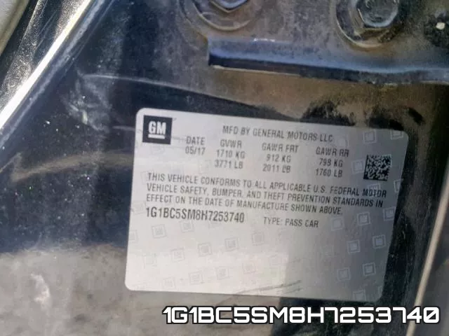 1G1BC5SM8H7253740 фото 2