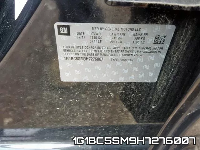 1G1BC5SM9H7276007 фото 2