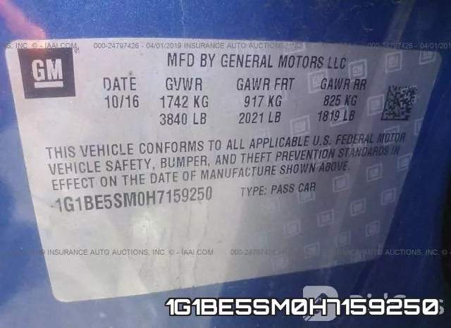 1G1BE5SM0H7159250 фото 10