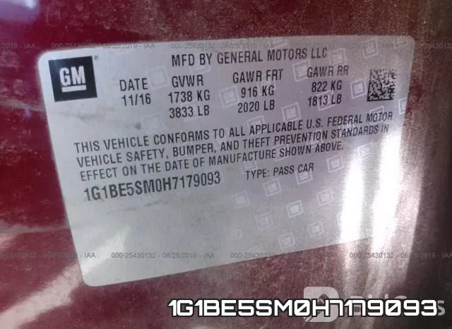 1G1BE5SM0H7179093 фото 10