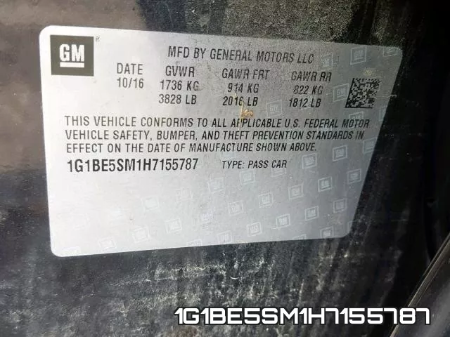 1G1BE5SM1H7155787 фото 2