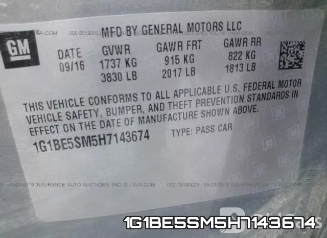 1G1BE5SM5H7143674 фото 10