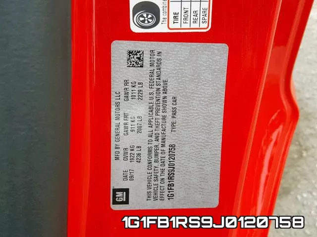 1G1FB1RS9J0120758 фото 2