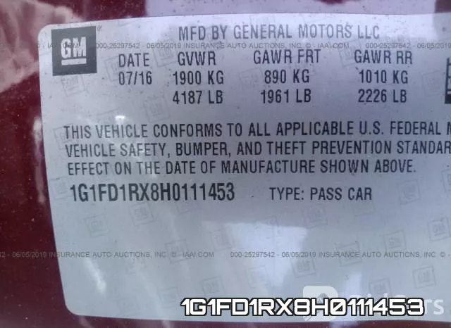 1G1FD1RX8H0111453 фото 10