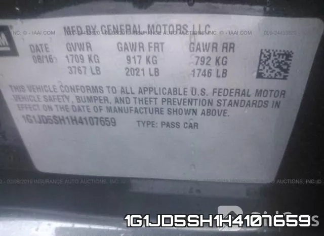 1G1JD5SH1H4107659 фото 10