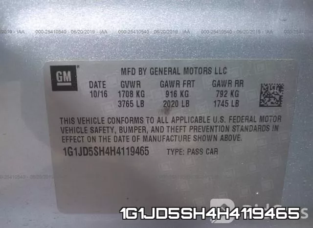 1G1JD5SH4H4119465 фото 10