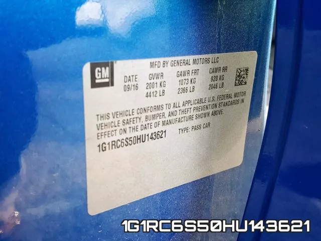 1G1RC6S50HU143621 фото 2