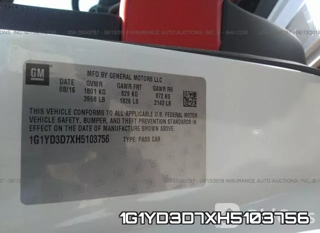 1G1YD3D7XH5103756 фото 10