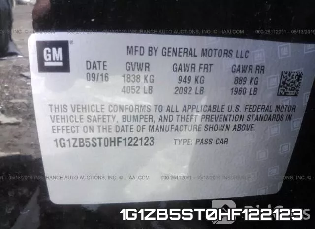 1G1ZB5ST0HF122123 фото 10