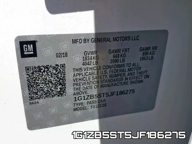 1G1ZB5ST5JF186275 фото 2