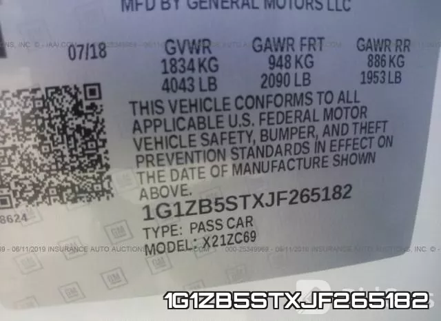 1G1ZB5STXJF265182 фото 10