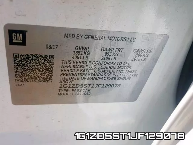1G1ZD5ST1JF129078 фото 2