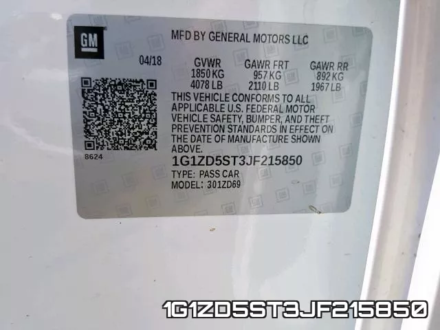 1G1ZD5ST3JF215850 фото 2