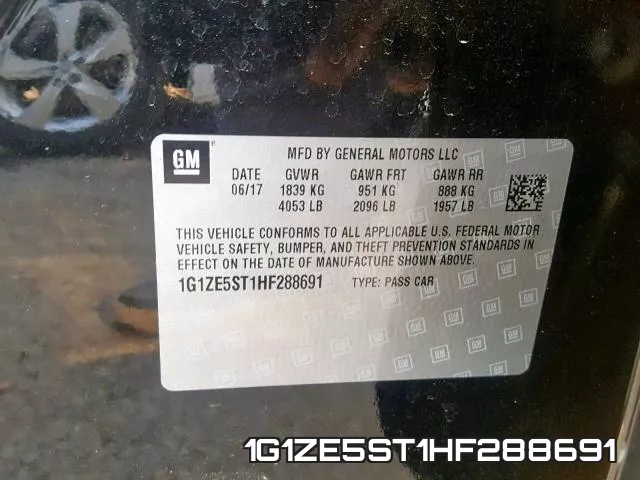 1G1ZE5ST1HF288691 фото 2