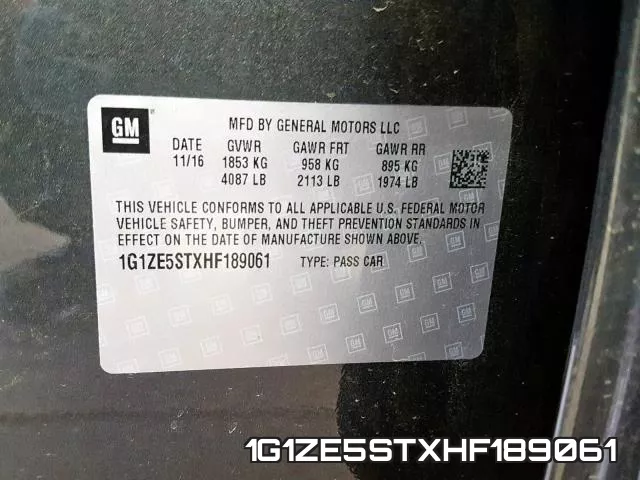 1G1ZE5STXHF189061 фото 2