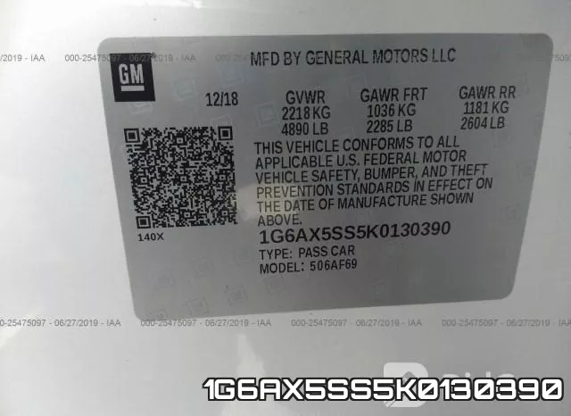1G6AX5SS5K0130390 фото 10