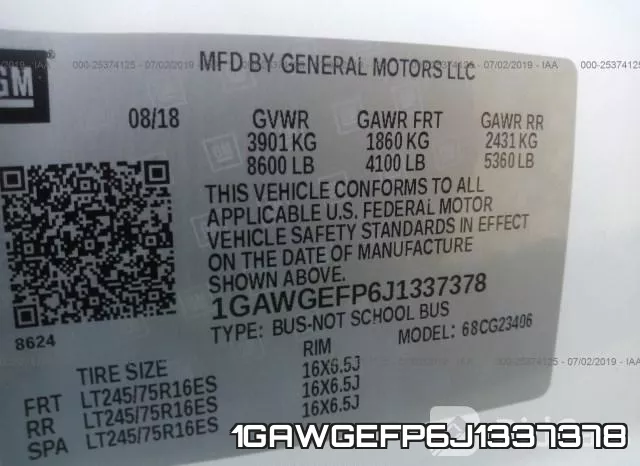 1GAWGEFP6J1337378 фото 10