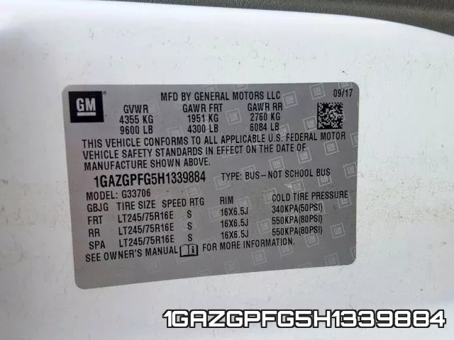 1GAZGPFG5H1339884 фото 2