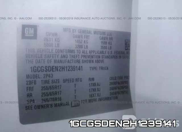 1GCGSDEN2H1239141 фото 10