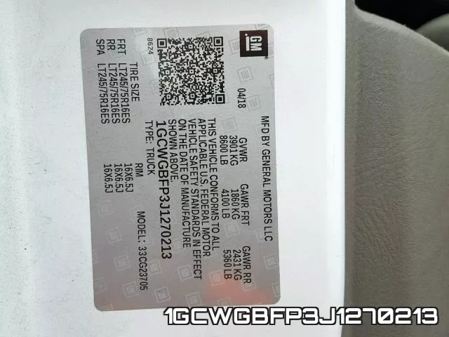 1GCWGBFP3J1270213 фото 2