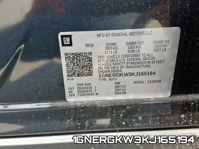 1GNERGKW3KJ165194 фото 2