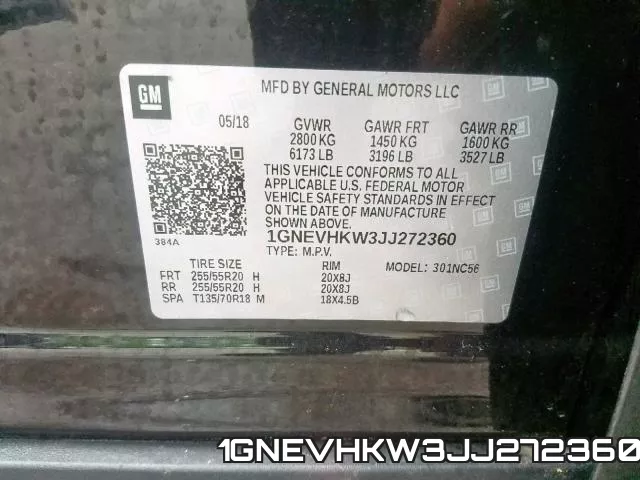 1GNEVHKW3JJ272360 фото 2
