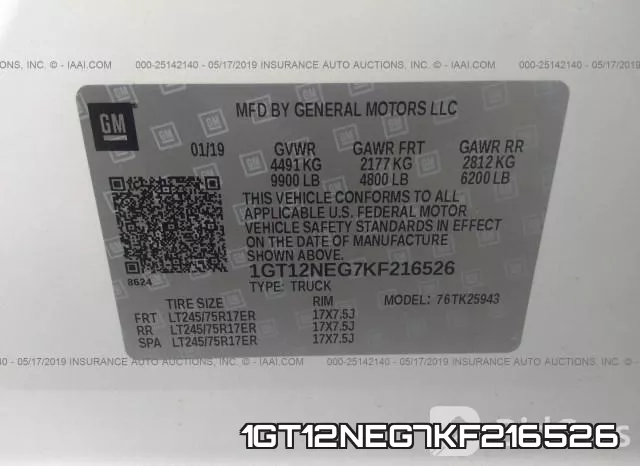 1GT12NEG7KF216526 фото 10