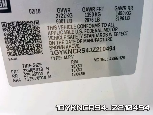 1GYKNCRS4JZ210494 фото 2