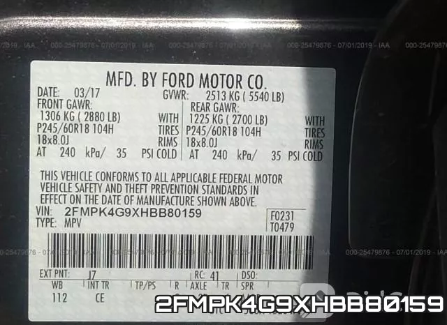 2FMPK4G9XHBB80159 фото 10