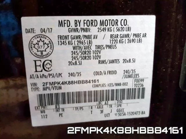 2FMPK4K88HBB84161 фото 2