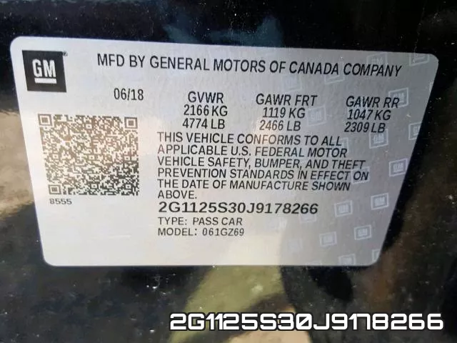 2G1125S30J9178266 фото 2