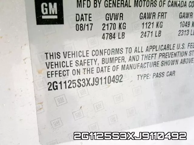 2G1125S3XJ9110492 фото 2