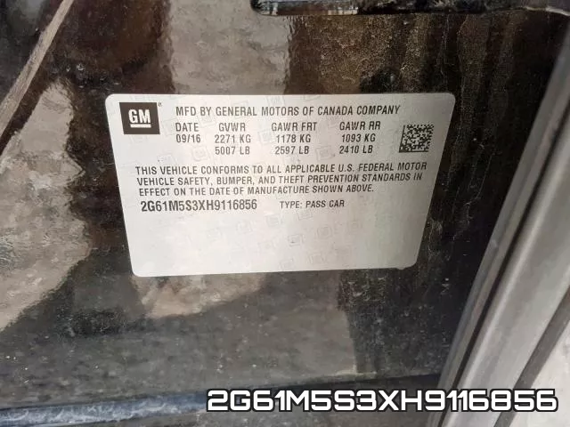 2G61M5S3XH9116856 фото 2