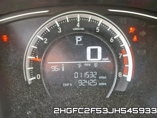 2HGFC2F53JH545933 фото 9