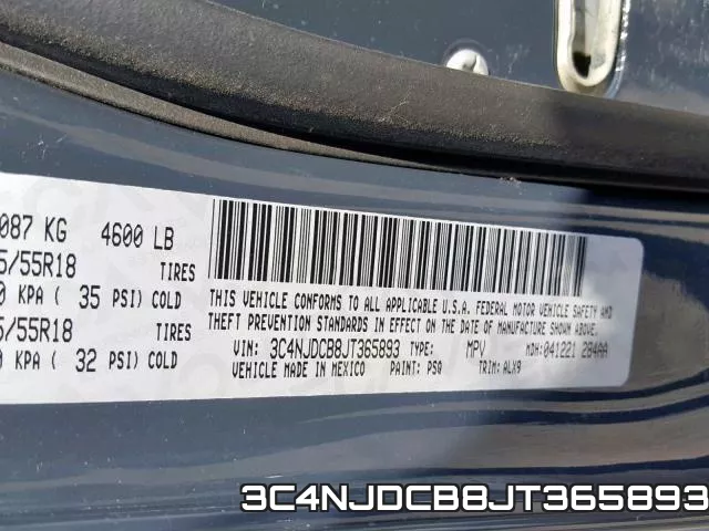 3C4NJDCB8JT365893 фото 2