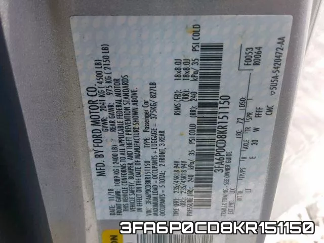 3FA6P0CD8KR151150 фото 2