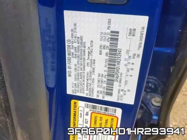 3FA6P0HD1HR293941 фото 2