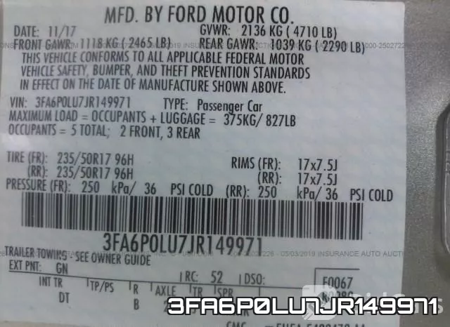 3FA6P0LU7JR149971 фото 10