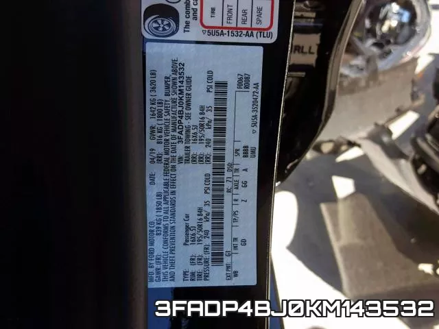 3FADP4BJ0KM143532 фото 2