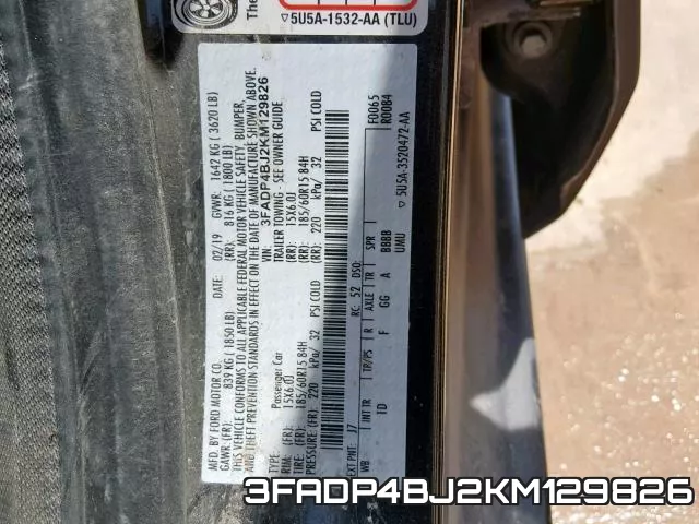 3FADP4BJ2KM129826 фото 2