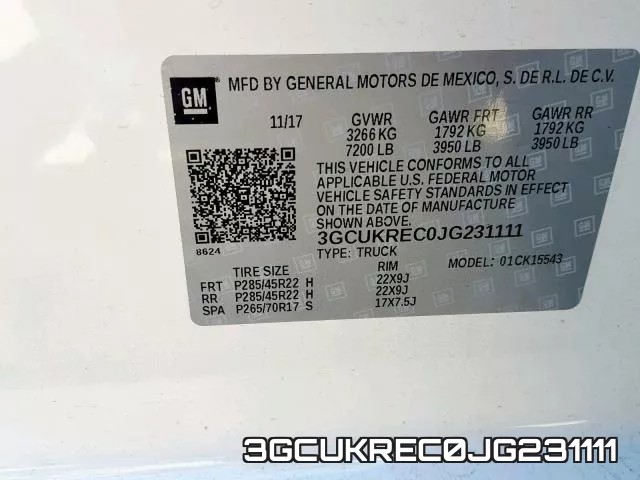 3GCUKREC0JG231111 фото 2