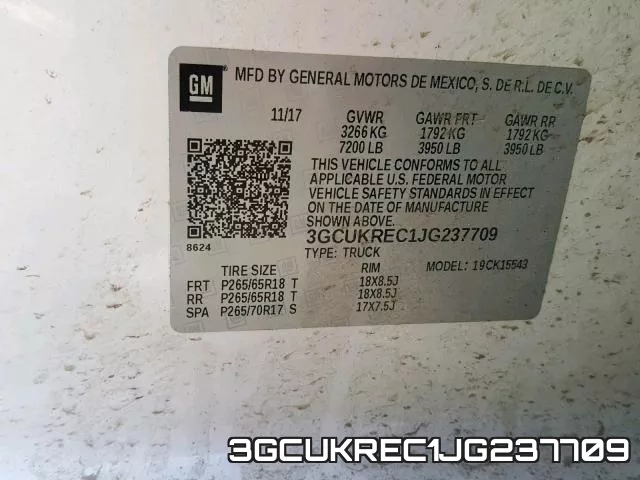 3GCUKREC1JG237709 фото 2