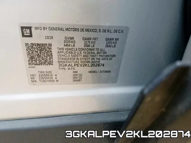 3GKALPEV2KL202874 фото 2