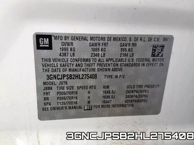 3GNCJPSB2HL275408 фото 2