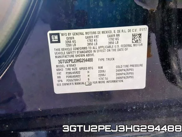 3GTU2PEJ3HG294488 фото 2