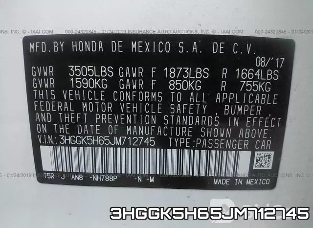 3HGGK5H65JM712745 фото 10