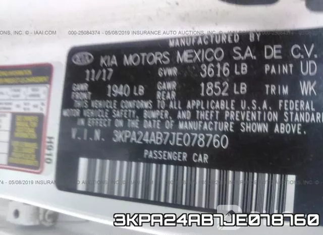 3KPA24AB7JE078760 фото 10