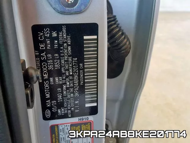 3KPA24AB8KE201774 фото 2